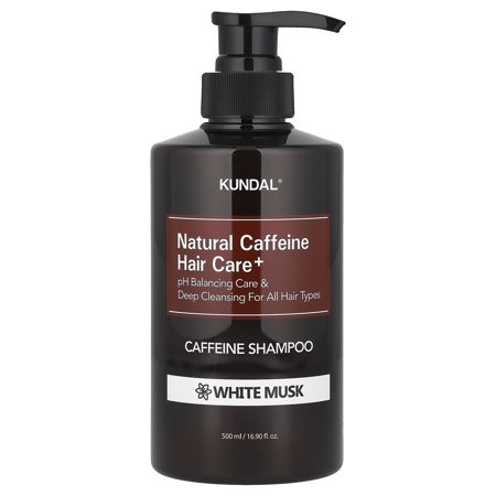 Kundal Natural Caffeine Hair Care+ Caffeine Shampoo For All Hair Types White Musk 16.9 fl oz (500 ml) | Walmart (US)