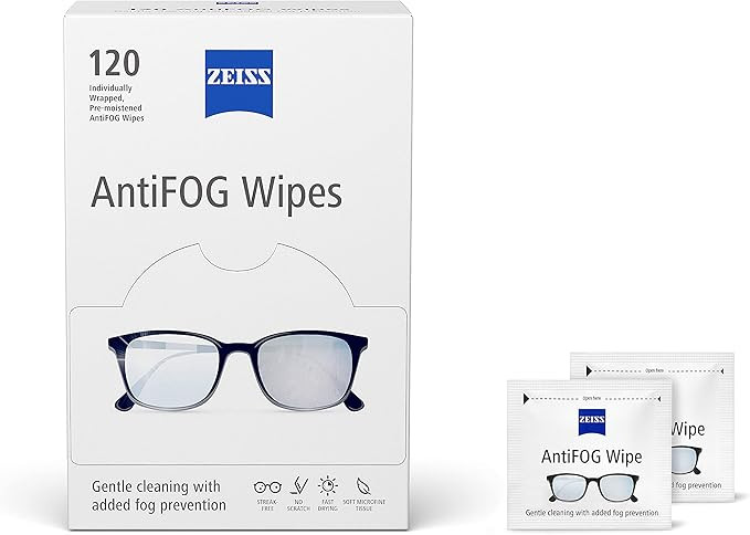 ZEISS AntiFOG wipes, 120 count | Amazon (US)