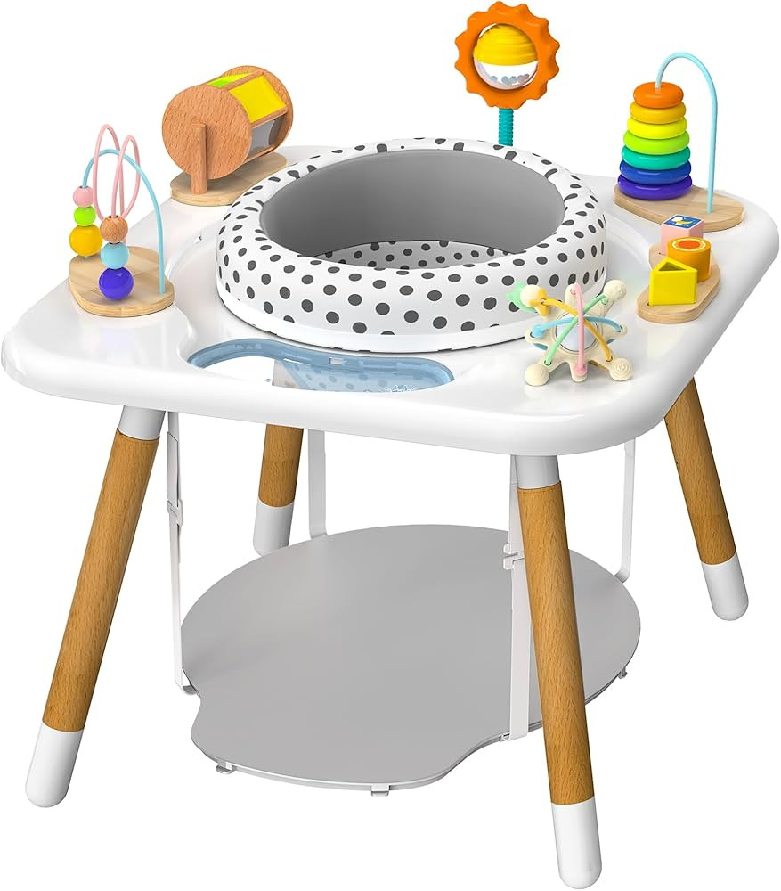 Kizfarm 3-Stage Baby Activity Center, Montessori-Inspired Design, 7 Interactive Toys with Teether... | Amazon (US)