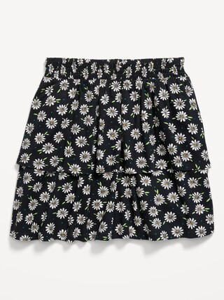 Printed Smocked Tiered Skirt for Girls | Old Navy (US)