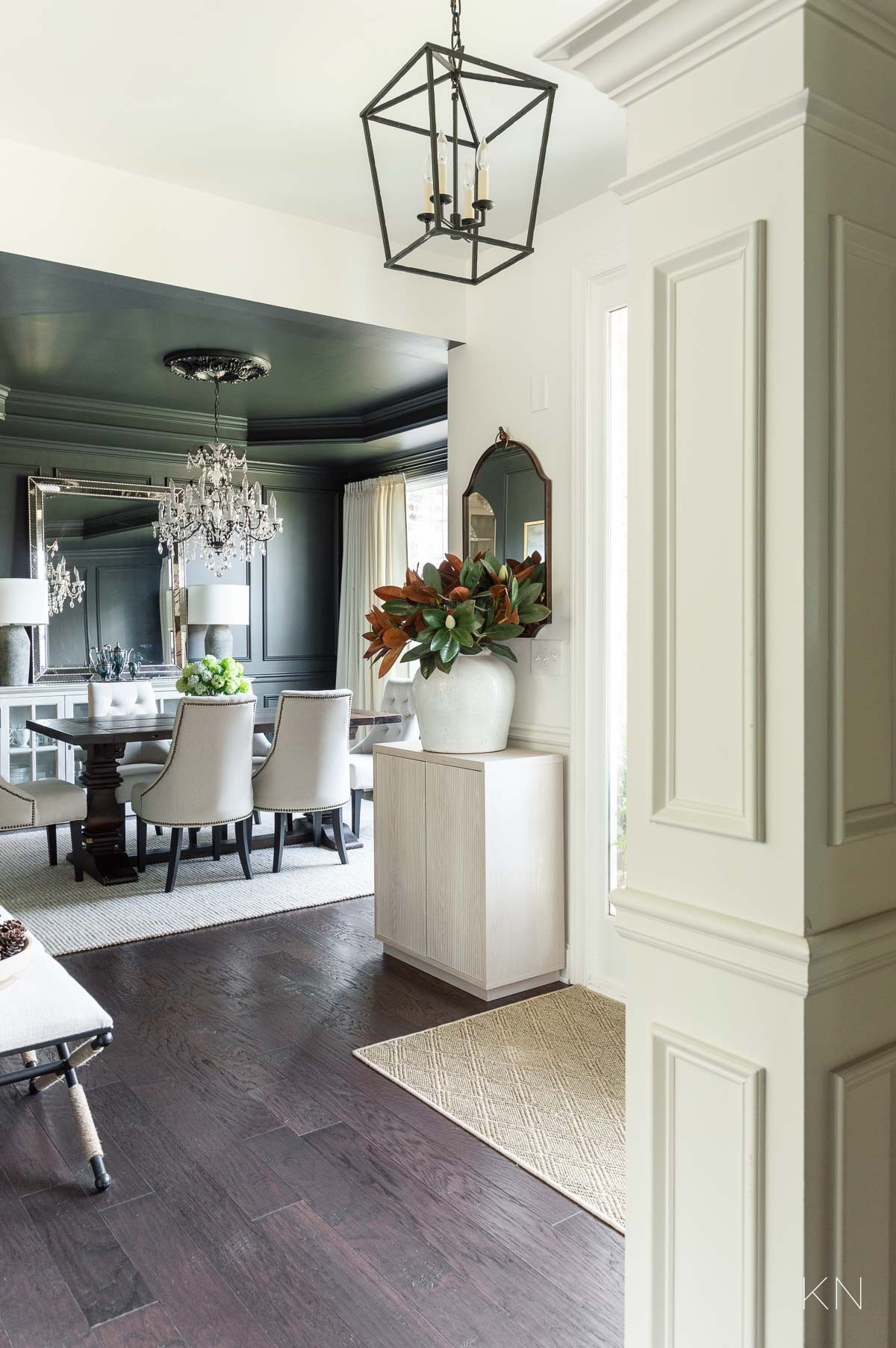 This accent cabinet is the perfect size for our small foyer and is easy to style with a large white stoneware vase and faux magnolia stems. I love this arrangement so much that it stays out all year long, even during the holidays. home decor entryway decor bronze mirror home storage cabinet#LTKStyleTip

#LTKHome #LTKSaleAlert