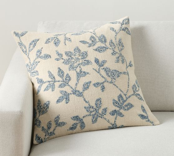 Hermosa Floral Embroidered Pillow | Pottery Barn (US)