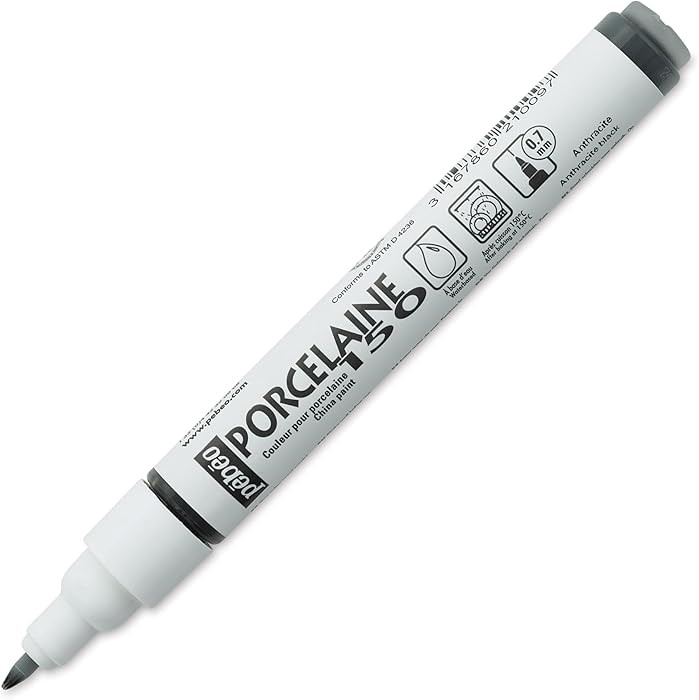 Pebeo Porcelaine 150, China Paint Fine Tip Marker - Anthracite Black (021009) | Amazon (US)