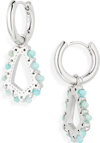 Camry Beaded Drop Huggie Hoop Earrings | Nordstrom