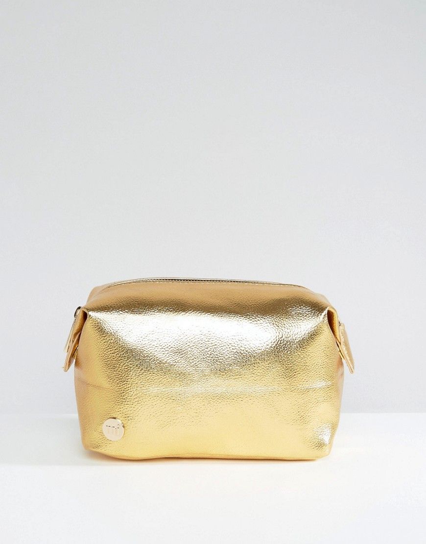 Mi-Pac - Kosmetiktasche in gewalktem Gold - Gold | Asos DE