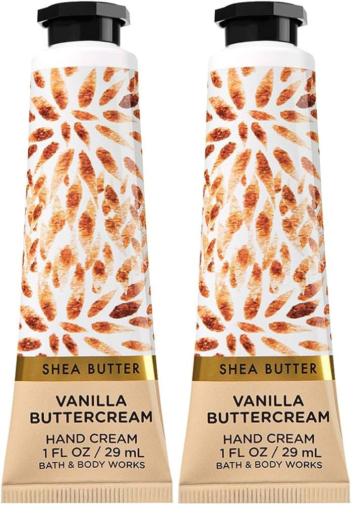Bath and Body Works 2 Pack Vanilla Buttercream Hand Cream with Shea Butter. 1 Oz. | Amazon (US)