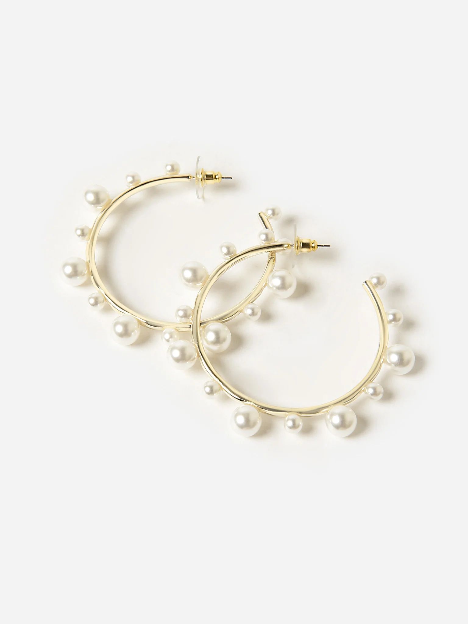 NICOLA BATHIE
                      
                     Women's Pearl Hoop Earrings | Saint Bernard