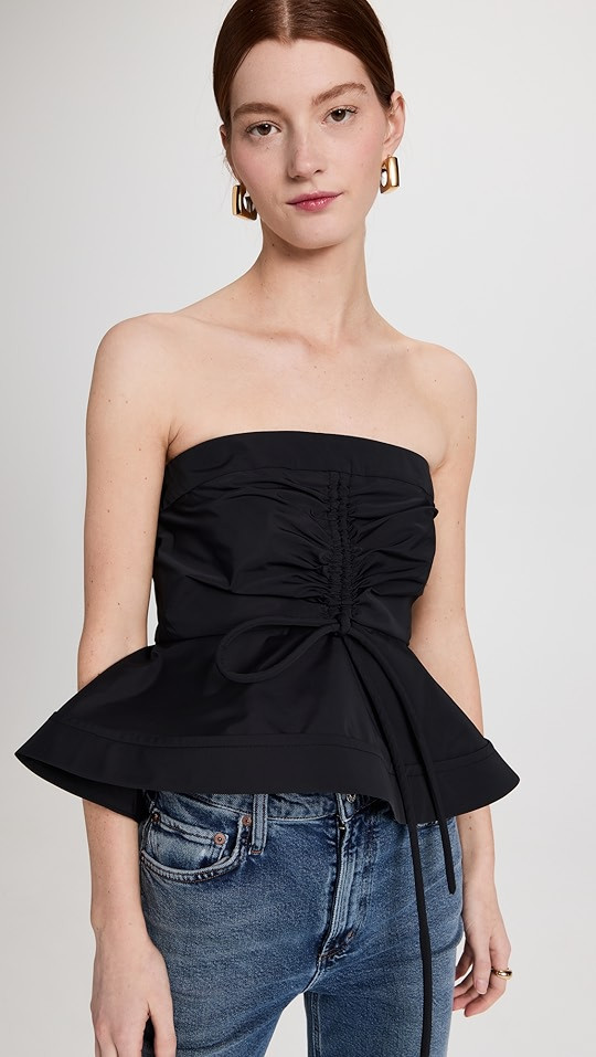 Technical Cotton Strapless Top | Shopbop