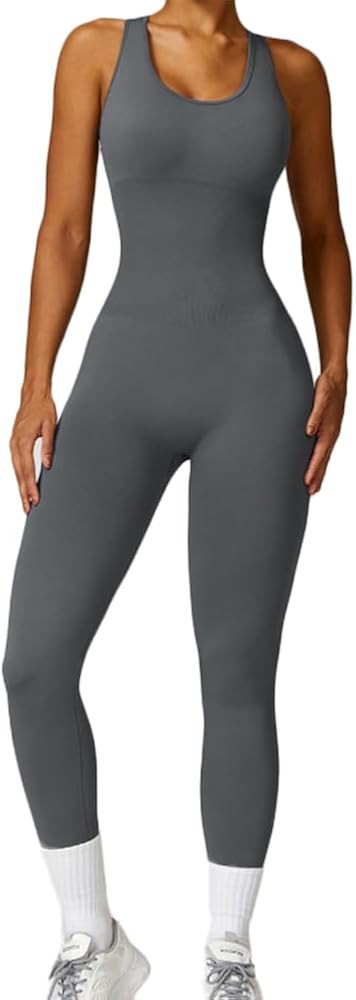 HSQSMWJ Seamless Women's Sports Bodysuit Tight-Fitting Beauty Back for Gym and Yoga One-Piece Yog... | Amazon (US)