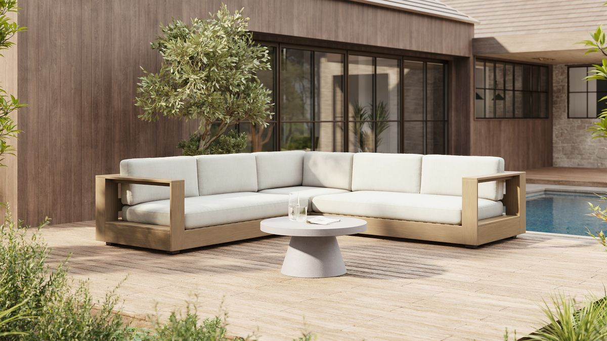 Telluride Outdoor 3-Piece L-Shaped Sectional (115") | West Elm (US)