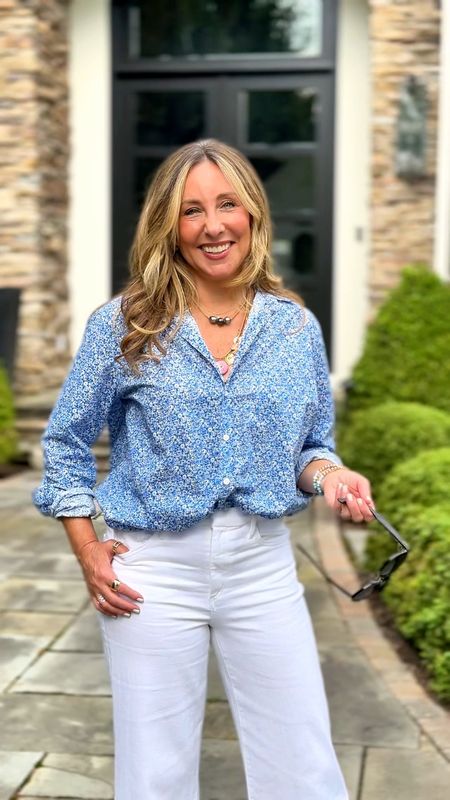 Raise your hand if you are more comfortable getting dressed in the cooler weather than you are in the summer heat! 🙋🏼‍♀️

I've got just the thing. These @FrankandEileen shirts are a game-changer. They're lightweight, incredibly soft, and easy breezy! Plus, I can wear this in 80-degree weather and still feel cool as a cucumber. 🥒

So, if you like to bring some of that winter comfort and coverage into your summer wardrobe, you've got to check these out. Stay cool and stylish, my friends! 😎 #FrankandEileenPartner #WearLoveRepeat 

#LTKOver40 #LTKSeasonal #LTKVideo