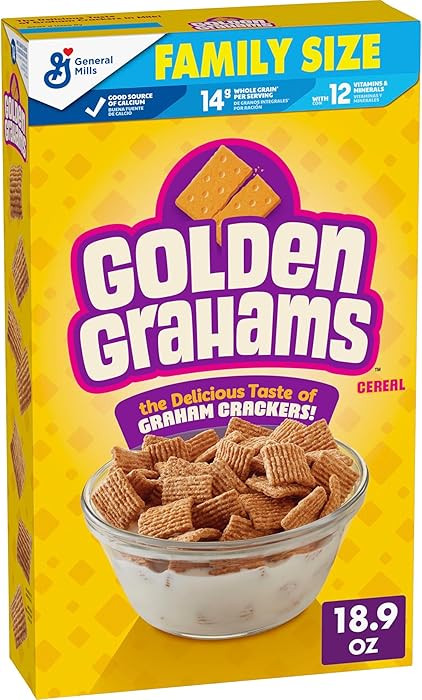 Golden Grahams Breakfast Cereal, Graham Cracker Taste, Made with Whole Grain, Family Size, 18.9 o... | Amazon (US)