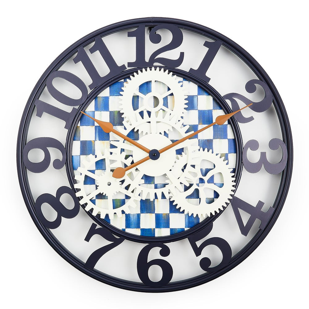 Royal Check Small Farmhouse Wall Clock | MacKenzie-Childs