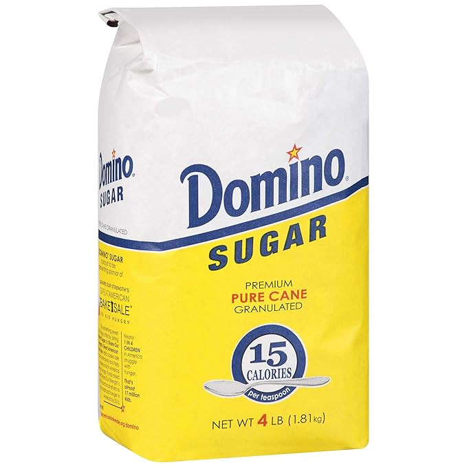 DOMINO GRANULATED PURE CANE WHITE SUGAR 4 LB BAG (Single) | Amazon (US)
