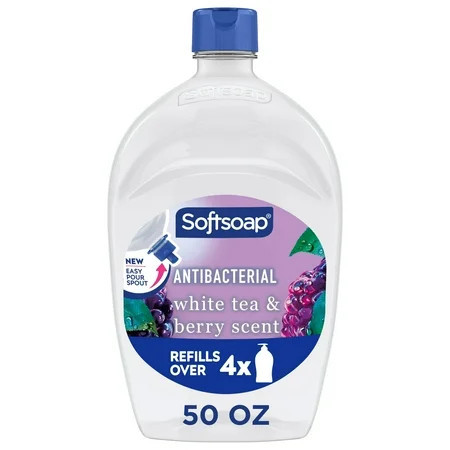 Softsoap Antibacterial Liquid Hand Soap, White Tea and Berry Scent, 50 fl oz | Walmart (US)