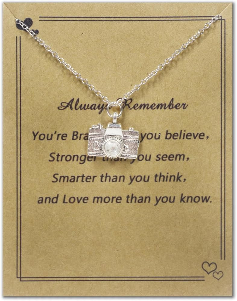 Camera Pendant Necklace Cute Photography Gifts Photography Lovers Gifts For Men Women Photographe... | Amazon (US)