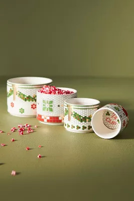 Festive Bistro Tile Measuring Cups, Set of 4 | Anthropologie (US)