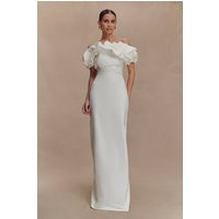 Sariya Sculptural Maxi Dress / White | MESHKI | S | MESHKI US