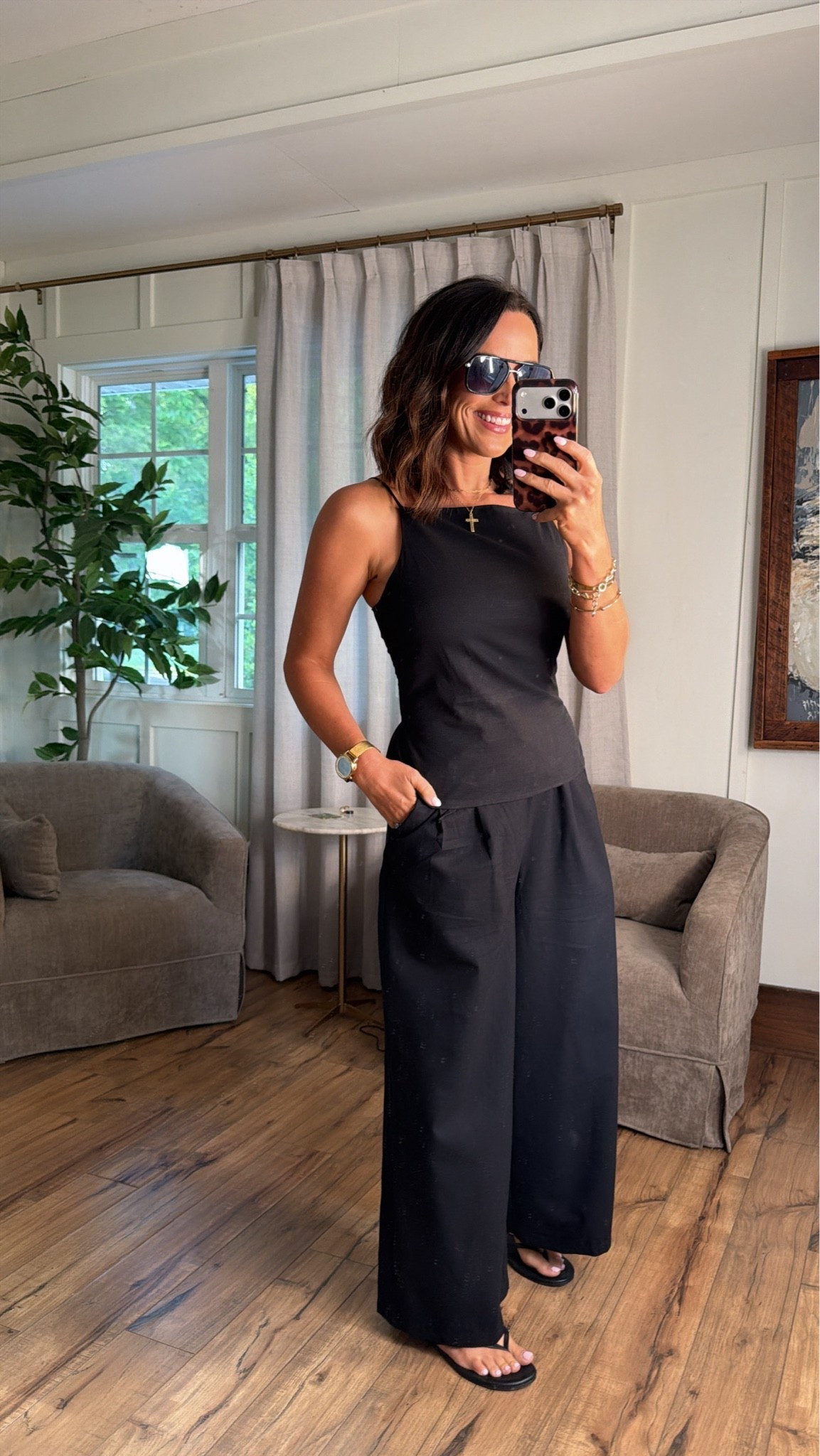 Lately this has been my favorite outfit 🖤 wearing size XS. It’s just so easy, comfy, and looks so good on.

all black outfit, matching set, wide leg pants, casual chic, effortless outfit, everyday style, minimal outfit, summer outfit, comfy outfit, neutral style

#allblackoutfit #casualstyle #matchingset #widelegpants #summeroutfit #womensfashion #ltkstyle #ltkunder50 #outfitinspo