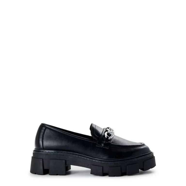 No Boundaries Women's Fashion Lug Loafers (Wide Width Available) - Walmart.com | Walmart (US)
