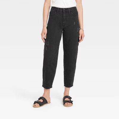 Women's High-Rise Balloon Jeans - Universal Thread™ Black | Target