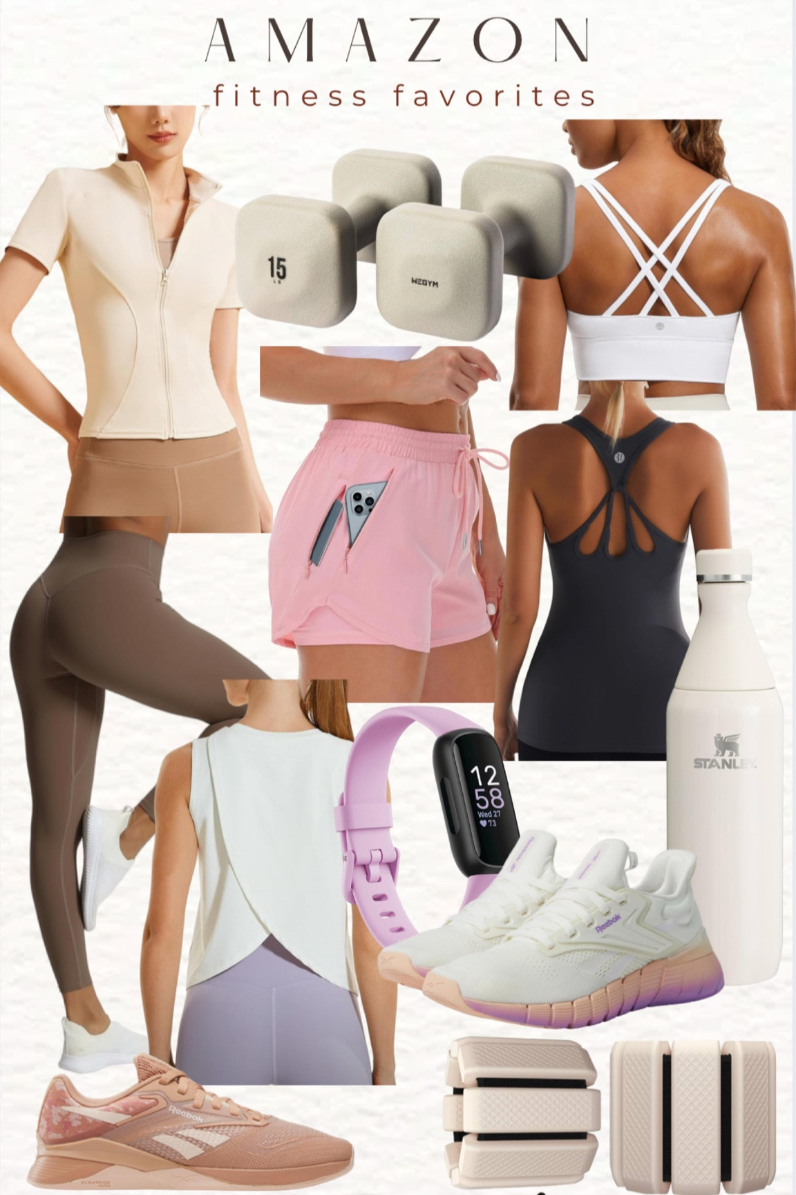 New year.  New you.  I absolutely one hundred per cent believe that cute new fitness wear and gadgets will make you want to work out more. Love the new Stanley bottle.  So aesthetic.  The safe grip dumbbells are my new obsession! Also these shorts are so great for running as you can zip the pockets up for safety .  @amazon #amazon @shop.ltk #liketkit #founditonamazon #amazonpartner @amazonfashion #amazonfashion @amazoninfluencerprogram #NewYear2025 #fitness #selfcare 

#LTKFitness #LTKSeasonal #LTKActive