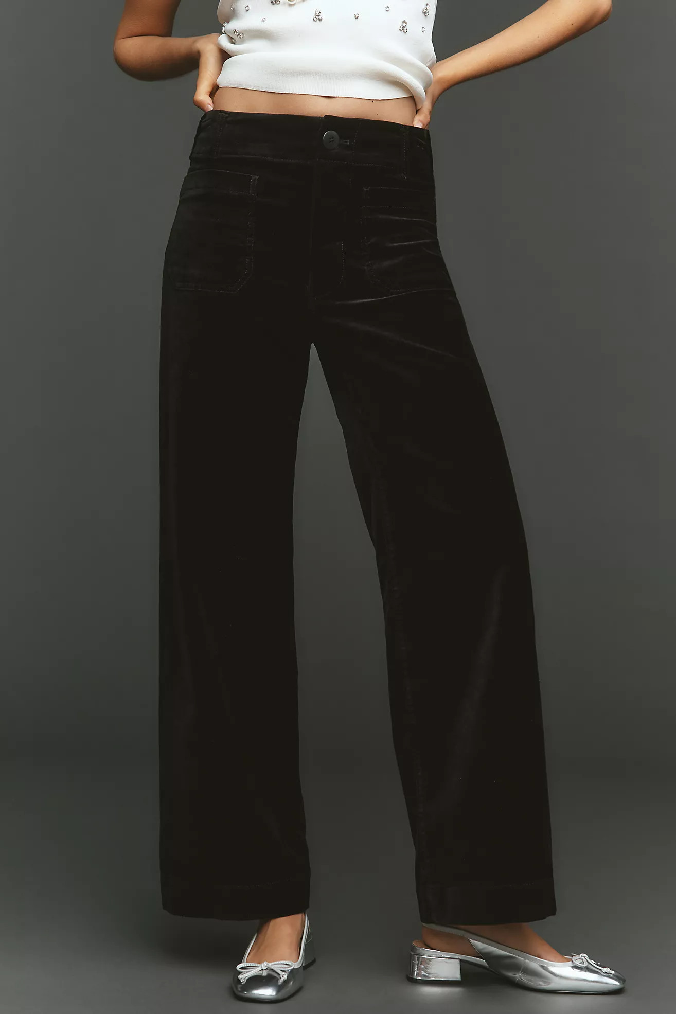 The Colette Full-Length Velvet Pants by Maeve | Anthropologie (US)