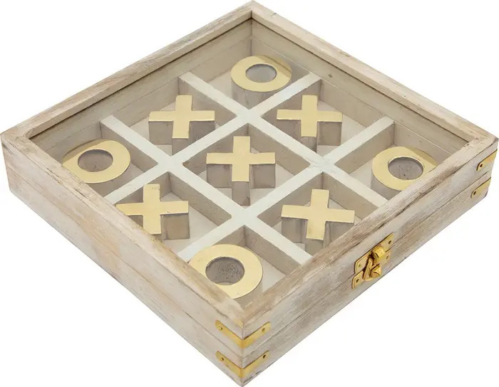 SAGEBROOK HOME Wood 8"x8" Tic Tac Toe - White | Nordstromrack | Nordstrom Rack