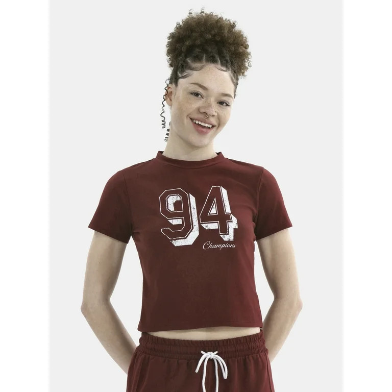 No Boundaries Sleepwear Graphic Baby Tee, Women's | Walmart (US)
