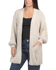Made In Italy Ribbed Mid Length Cardigan With Pockets | Women | Marshalls | Marshalls