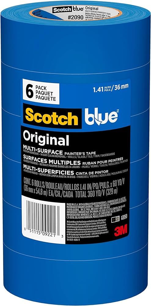 Scotch Painter's Tape 1.41 inches Original Multi-Surface Painter's Tape, x 60 yards (360 yards to... | Amazon (US)