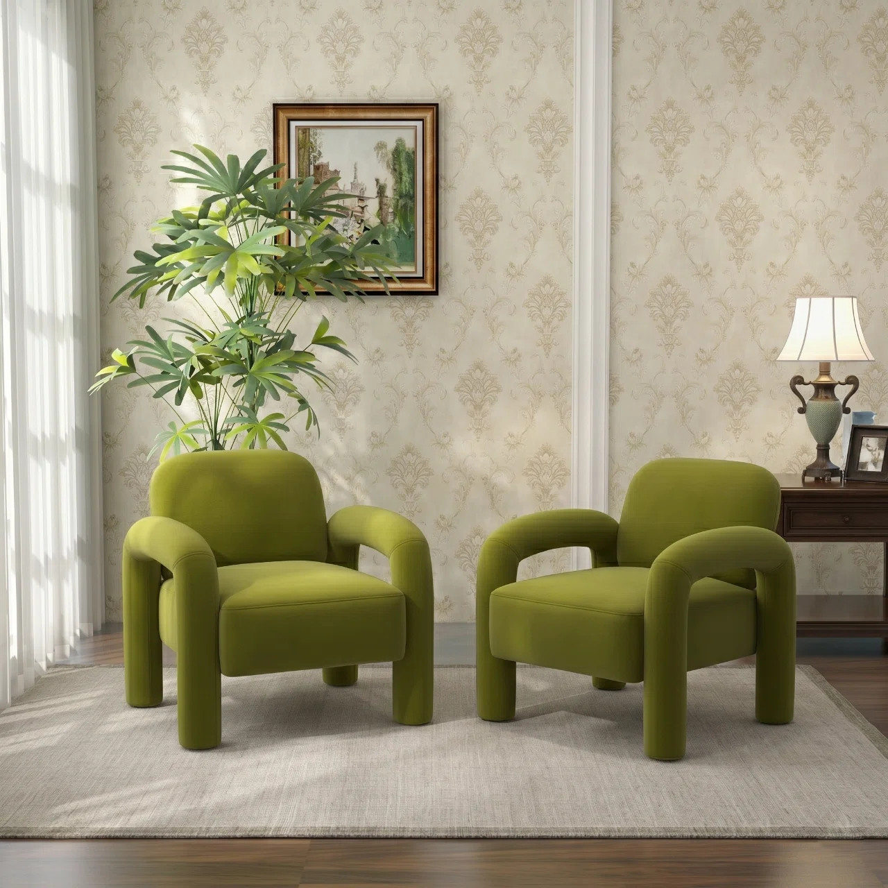 Iryanna 28'' Wide Velvet Armchair | Wayfair North America