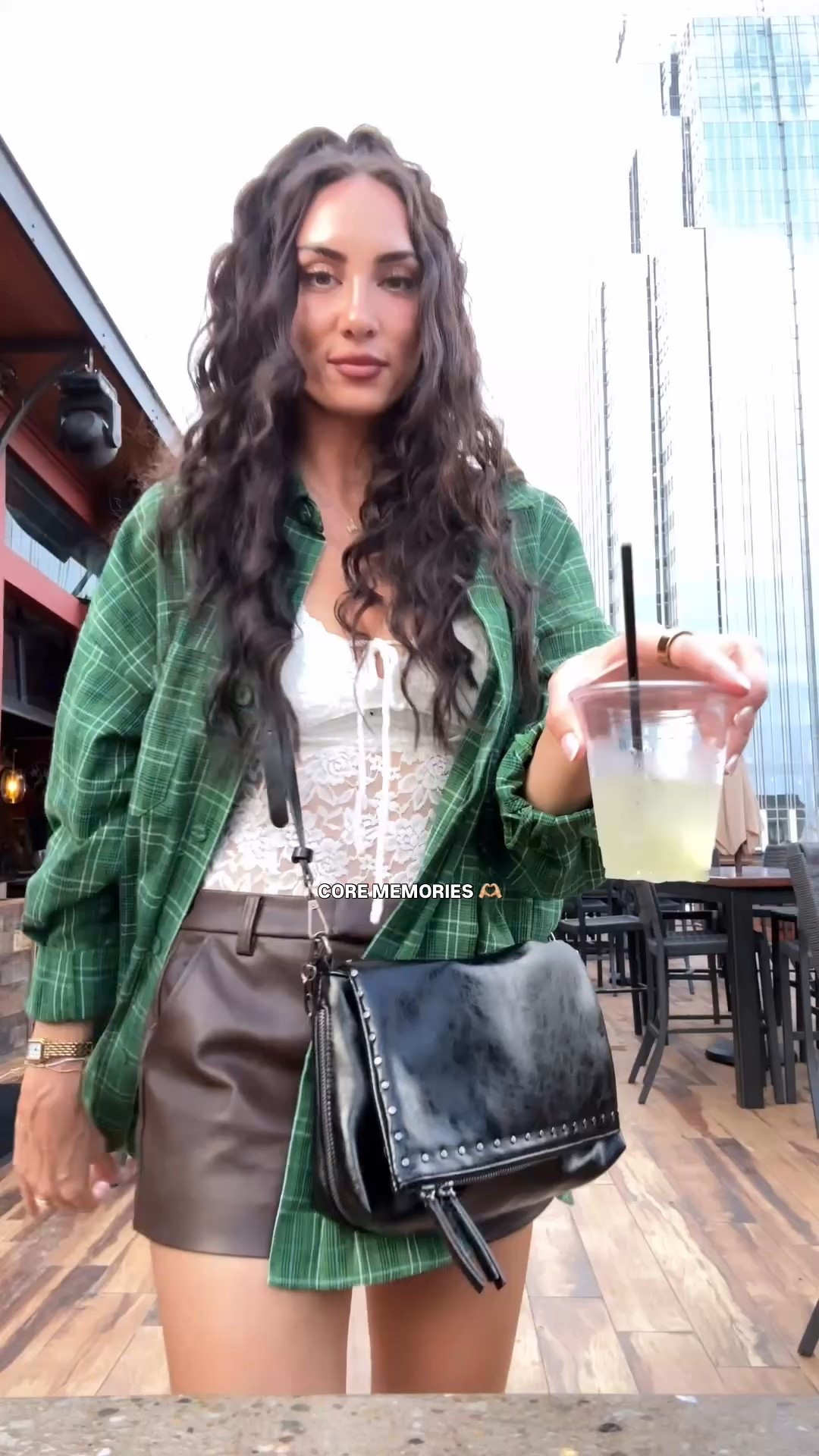 Nashville broadway outfit! 
wearing a size US 4 in the brown leather shorts, they are the perfect length and fit!! White bodysuit from free people in a size XS, green flannel is a size S. 

#LTKTravel #LTKStyleTip #LTKSeasonal