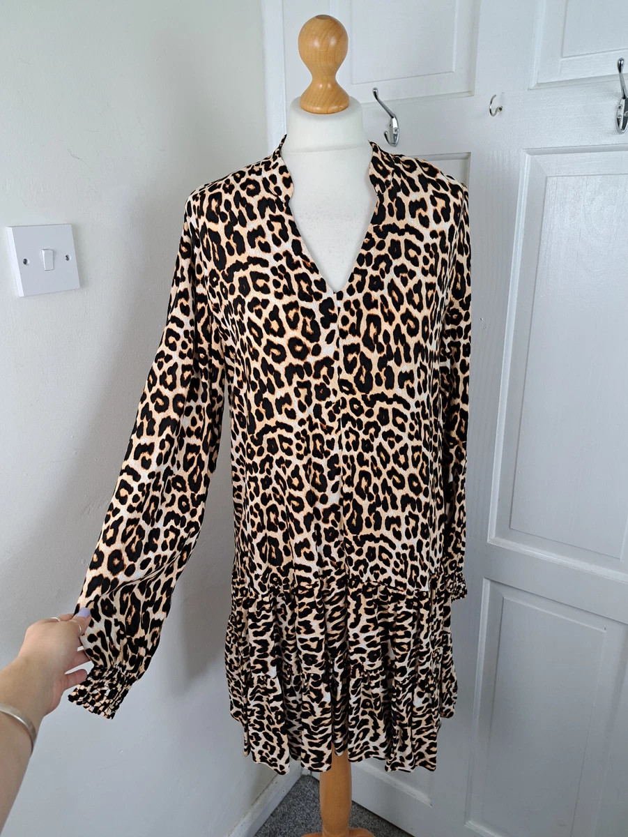 NEXT Leopard Print Drop Waist Smock Dress Size 12  | eBay | eBay UK