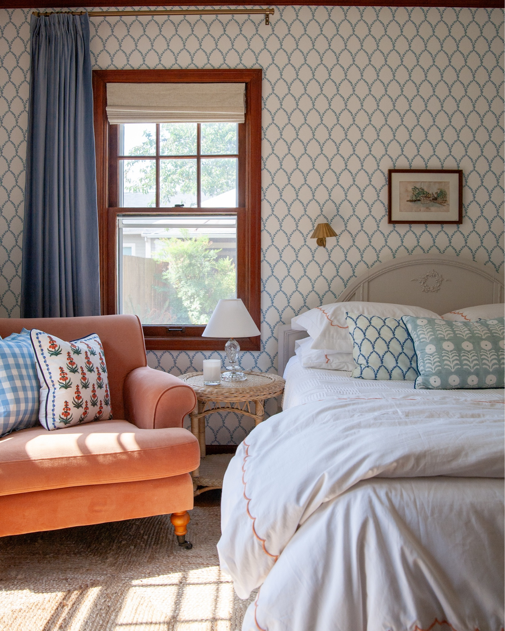 Stills from my guestroom/office project. This was a hard one. Out of my comfort zone and a little brighter and a peppier than I’ve been doing lately, back to my pre-industrial/MCM-inspired black and white and then organic earthy modern phases. It’s girly and cheerful, and I love walking into it to work or snuggle the kids!
Sources tagged, all the details in a recent blog post. 💕

#LTKHome