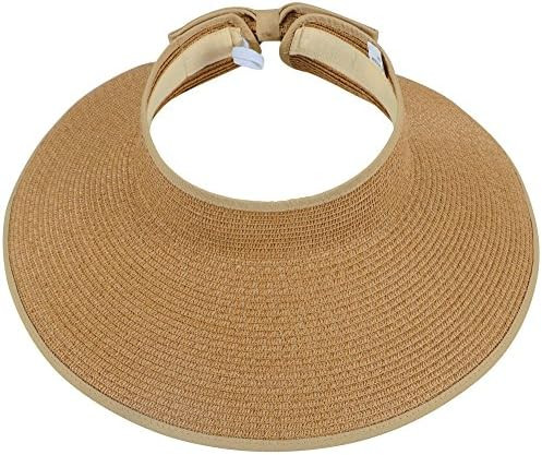 Sun Hats for Women Fashionable Womens Wide Brim Hat Roll-up Straw Sun Visor Hat | Amazon (US)