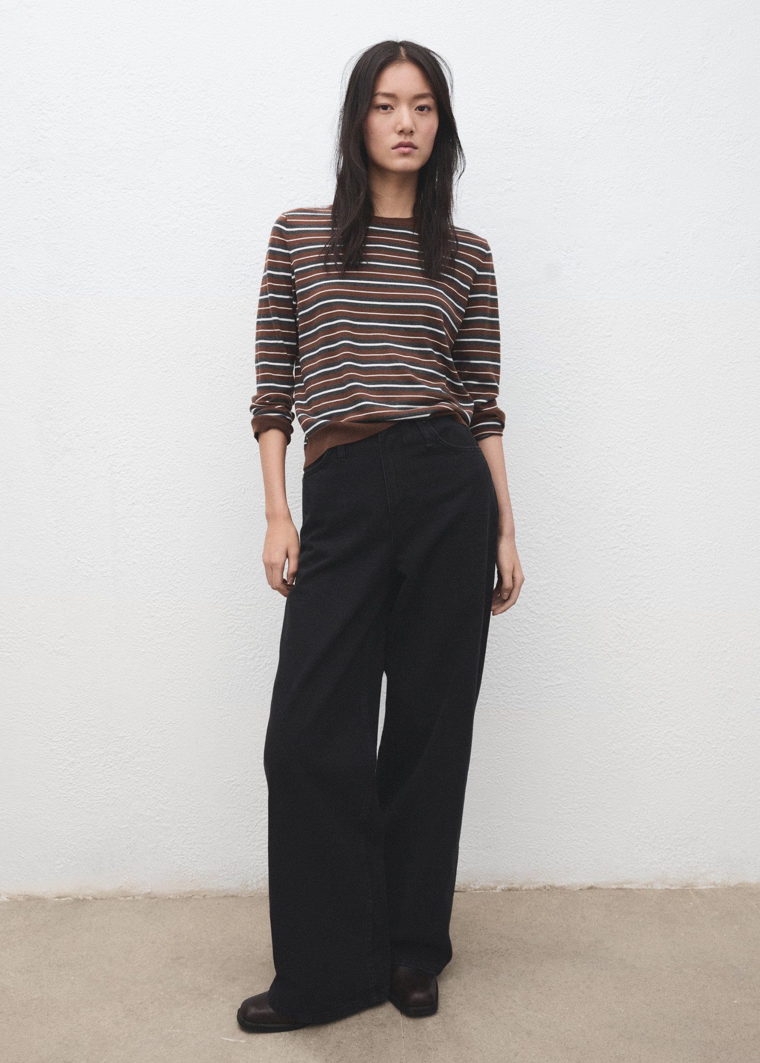 Pull-over en maille à rayures | Mango EU