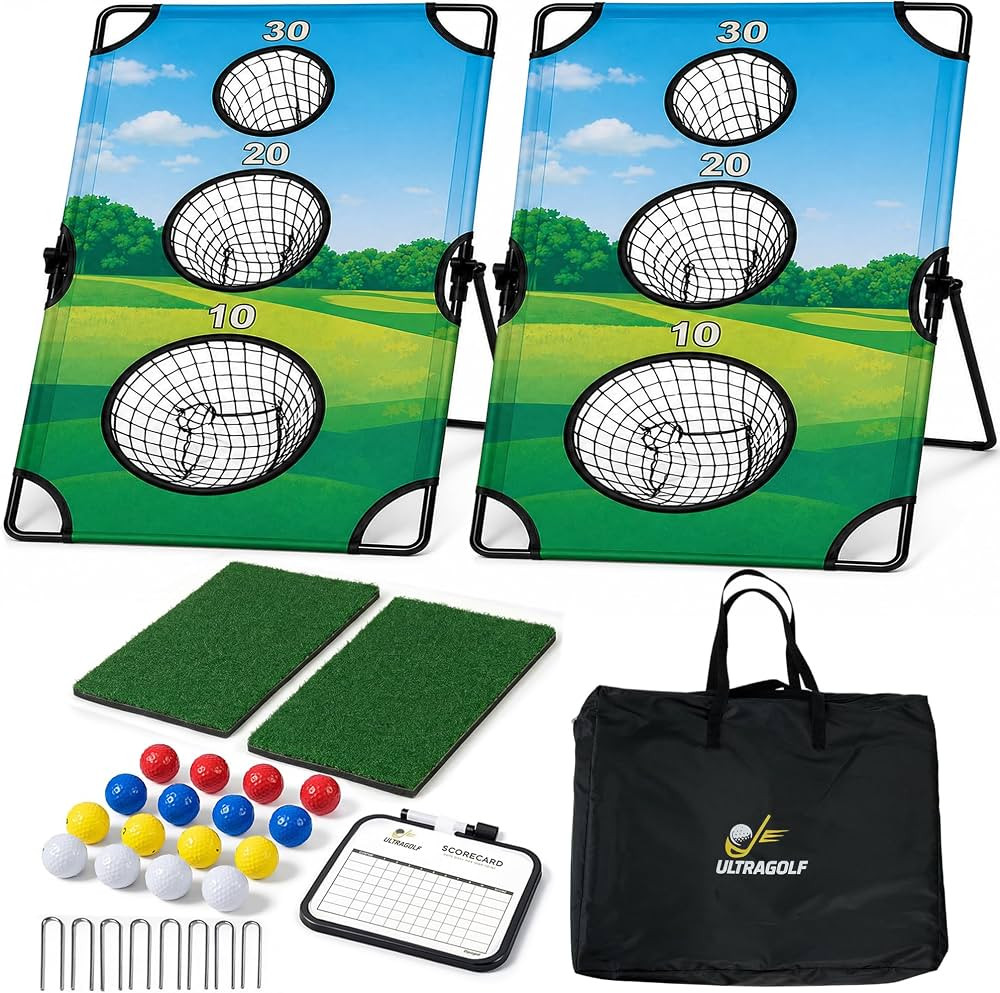 2-in-1 Golf Cornhole Chipping Game Set for Adults, Families and Golf Lovers \u2013 Foldable Yard ... | Amazon (US)