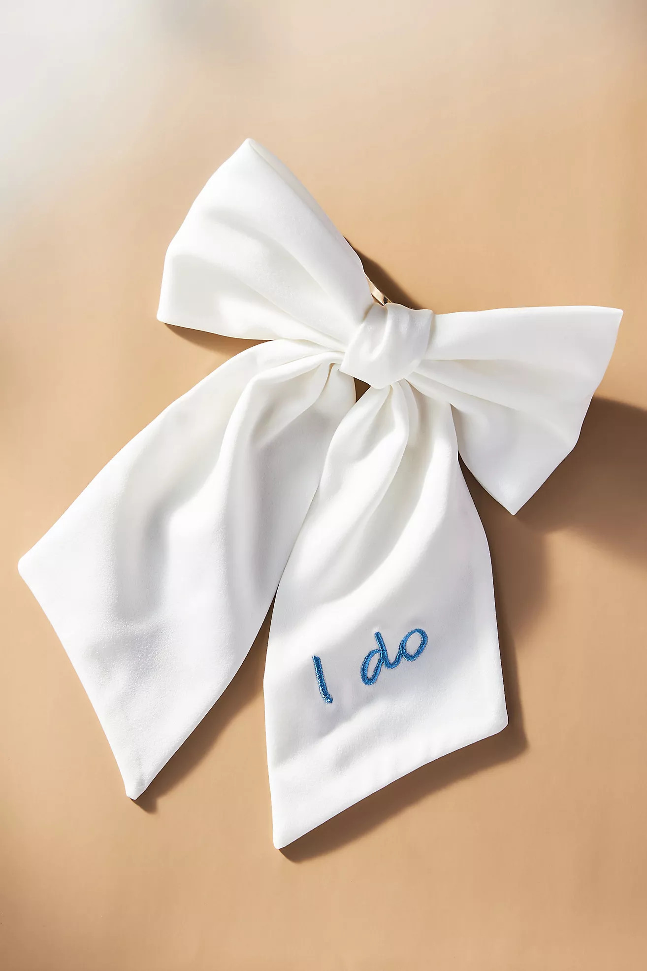 By Anthropologie Weddings I Do Satin Hair Bow | Anthropologie (US)