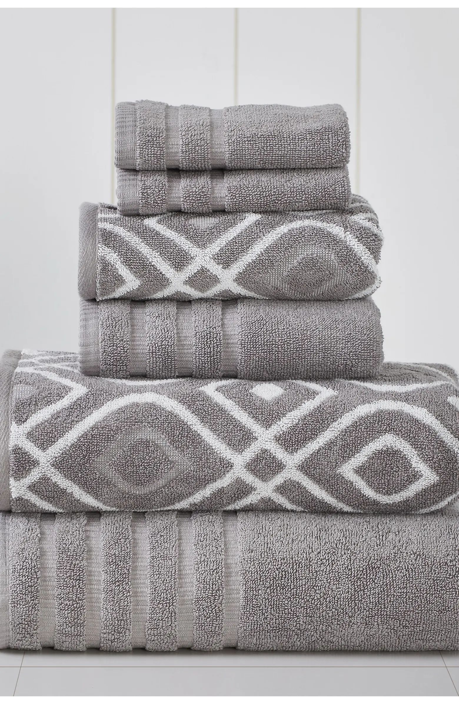 Yard Dyed Towel 6-Piece Set - Oxford Ash Grey | Nordstrom Rack