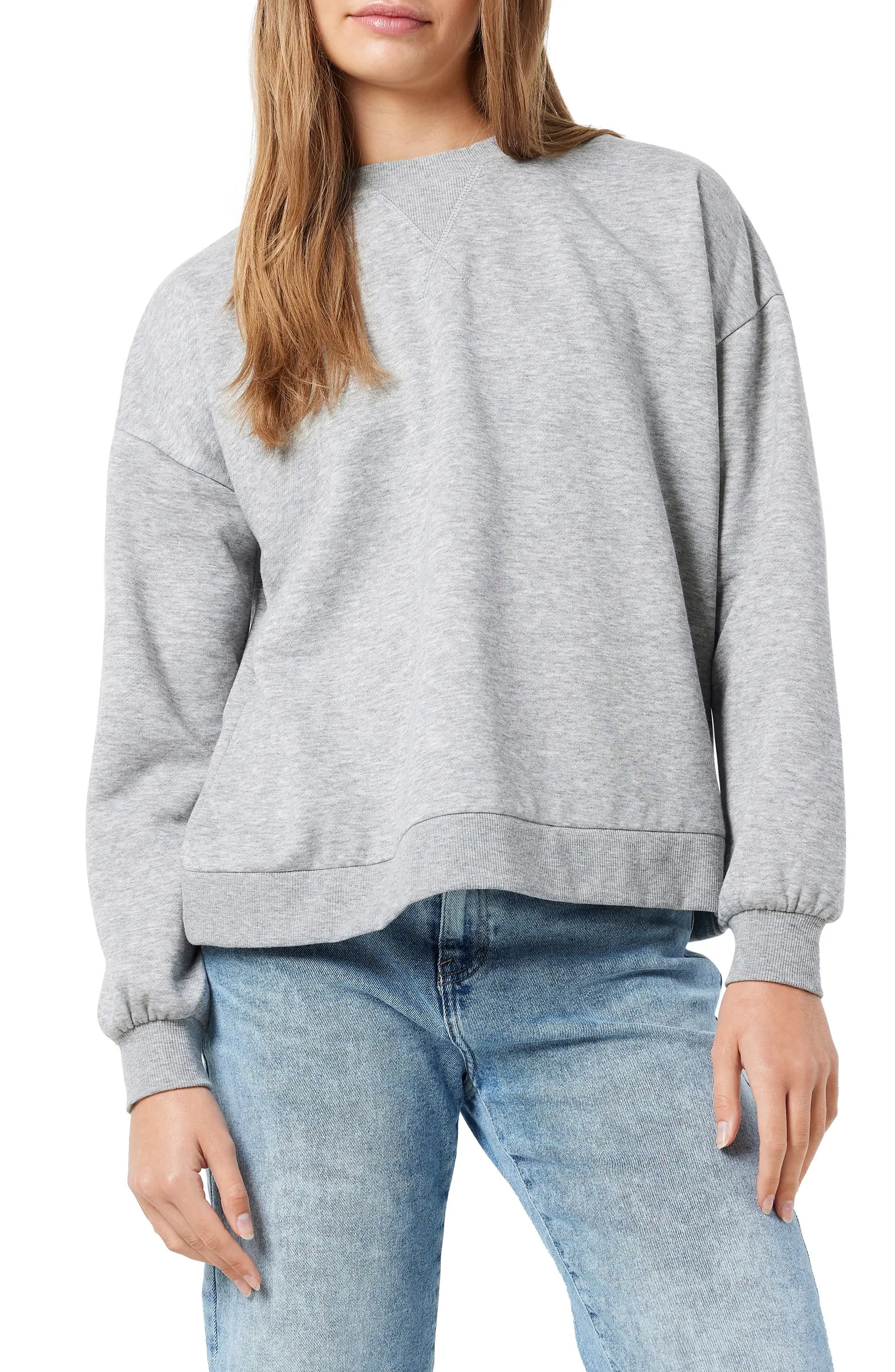 Amanda V-Notch Crewneck Sweatshirt | Nordstrom
