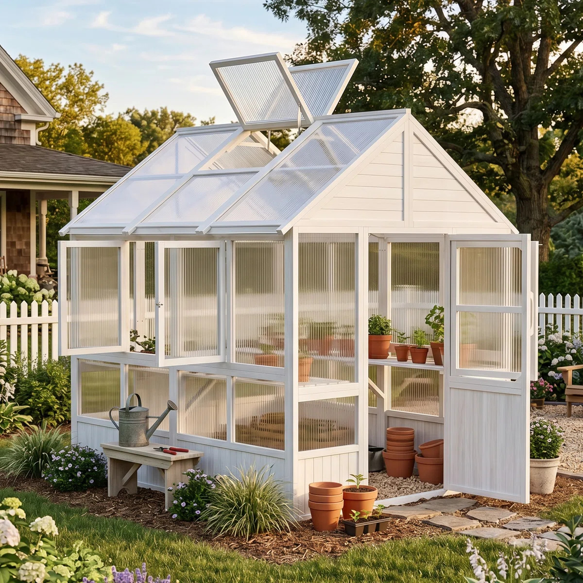 Walk-In Greenhouse | 99% UV Block, Adjustable Roof Vent & Reinforced Side Supports | Wayfair North America