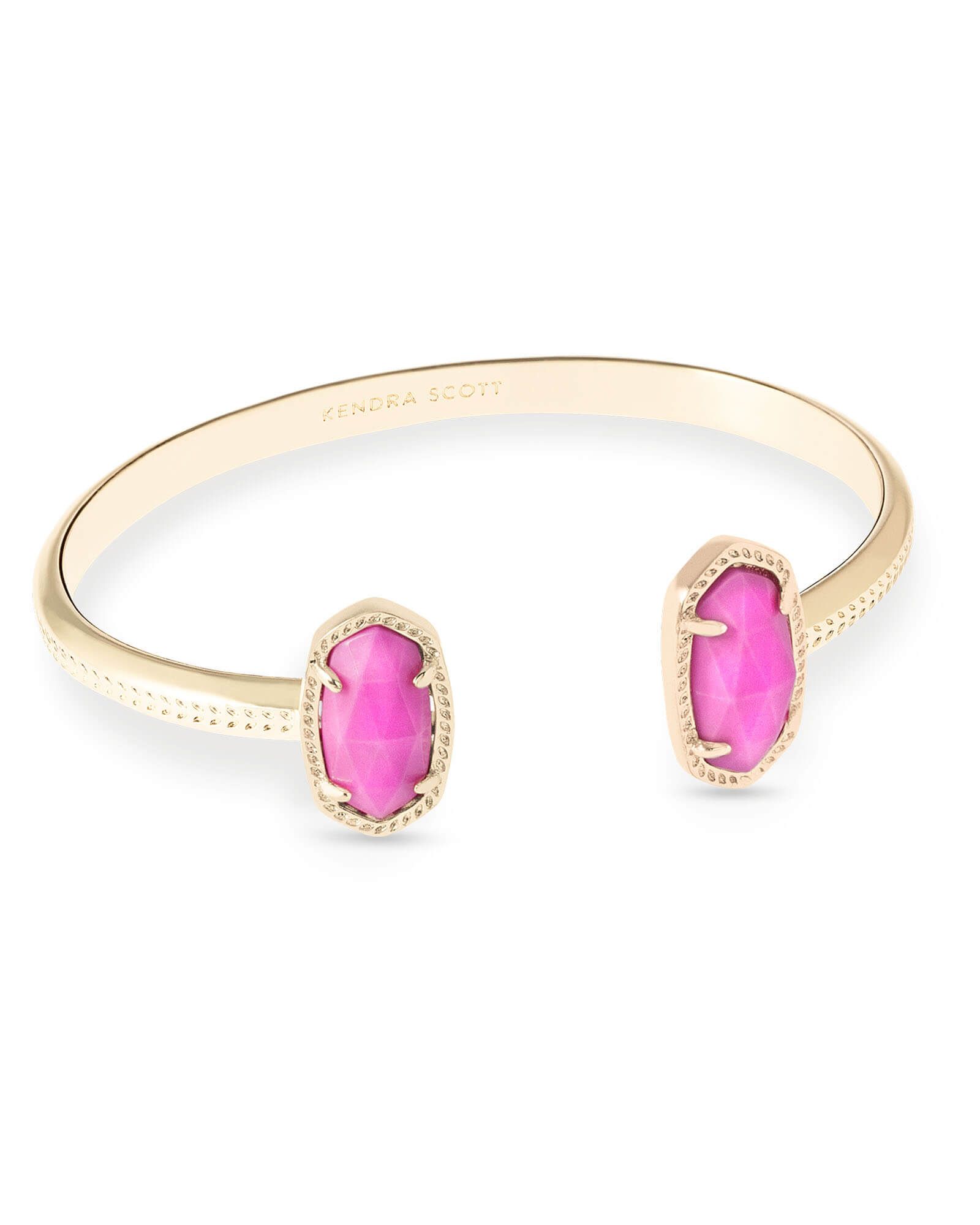 Elton Gold Cuff Bracelet in Magenta | Kendra Scott