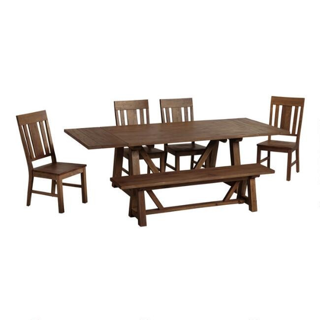 Smoke Brown Farmhouse Leona Dining Collection | World Market