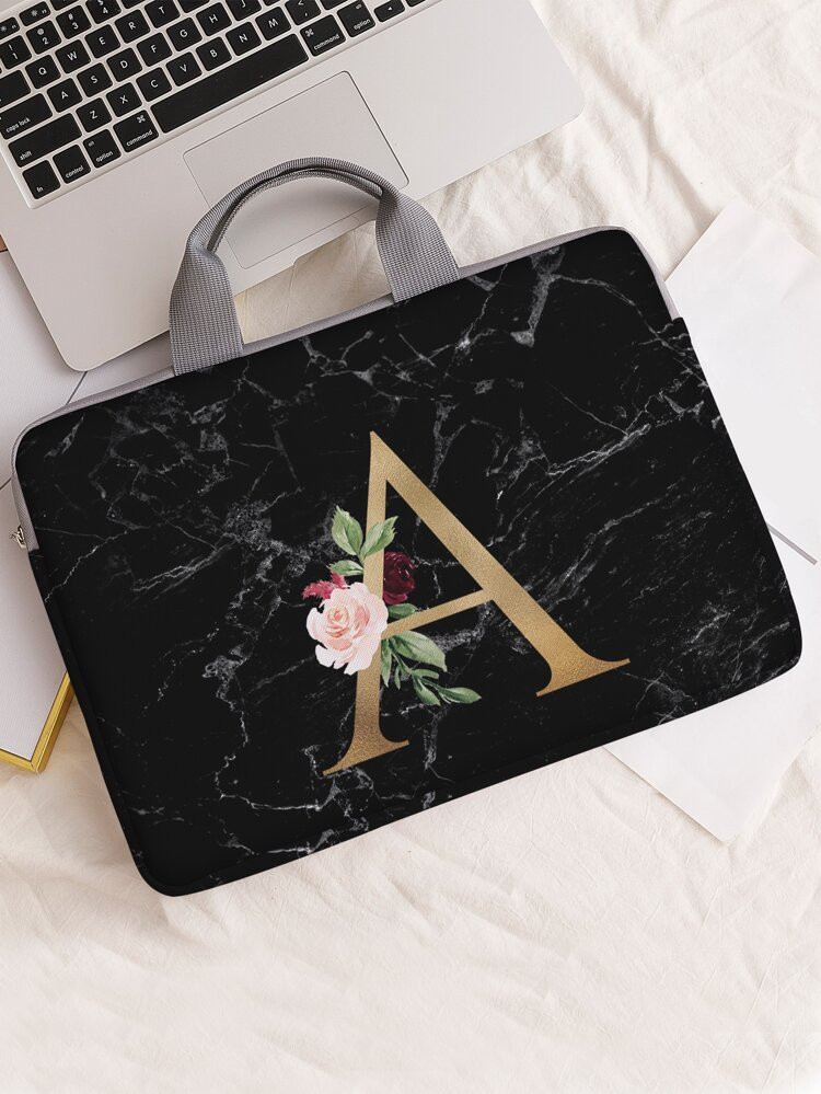 14 Inch Letter Graphic Laptop Bag | SHEIN