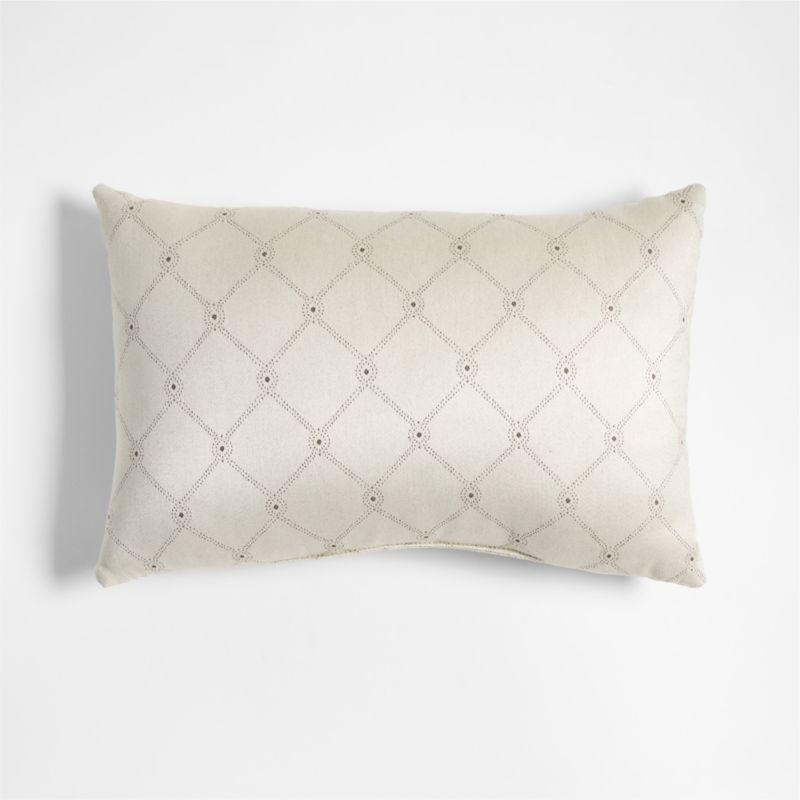 Sunbrella Sweeney 22"x15" White Nectar Outdoor Throw Pillow by Jake Arnold | Crate & Barrel | Crate & Barrel