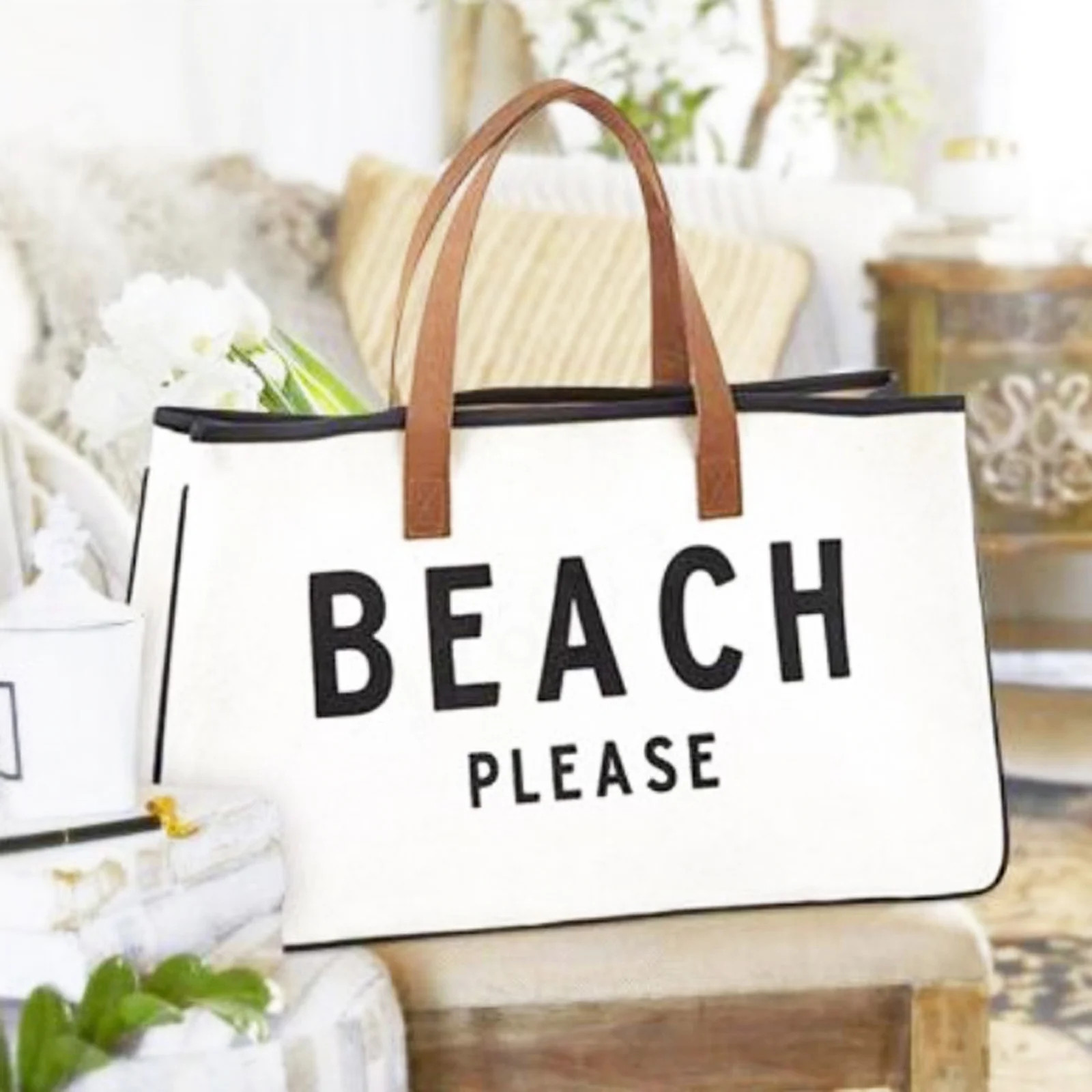 Herrnalise Messenger Bags for Women Fashion Beach Bag Cotton And Linen Canvas Bag Large Capacity ... | Walmart (US)