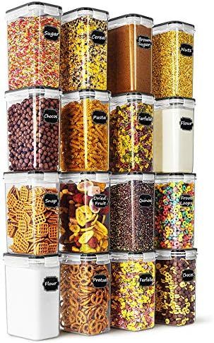 Airtight Food Storage Containers Set of 16 - Wildone BPA Free Cereal & Dry Food Storage Container... | Amazon (US)