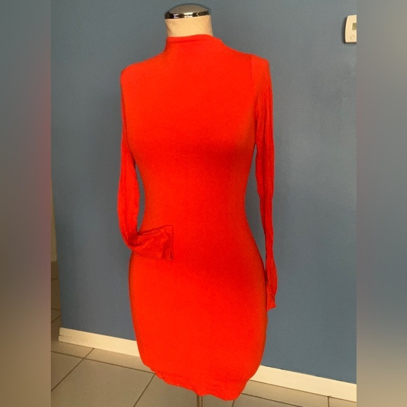 Bright orange naked wardrobe dress | Poshmark
