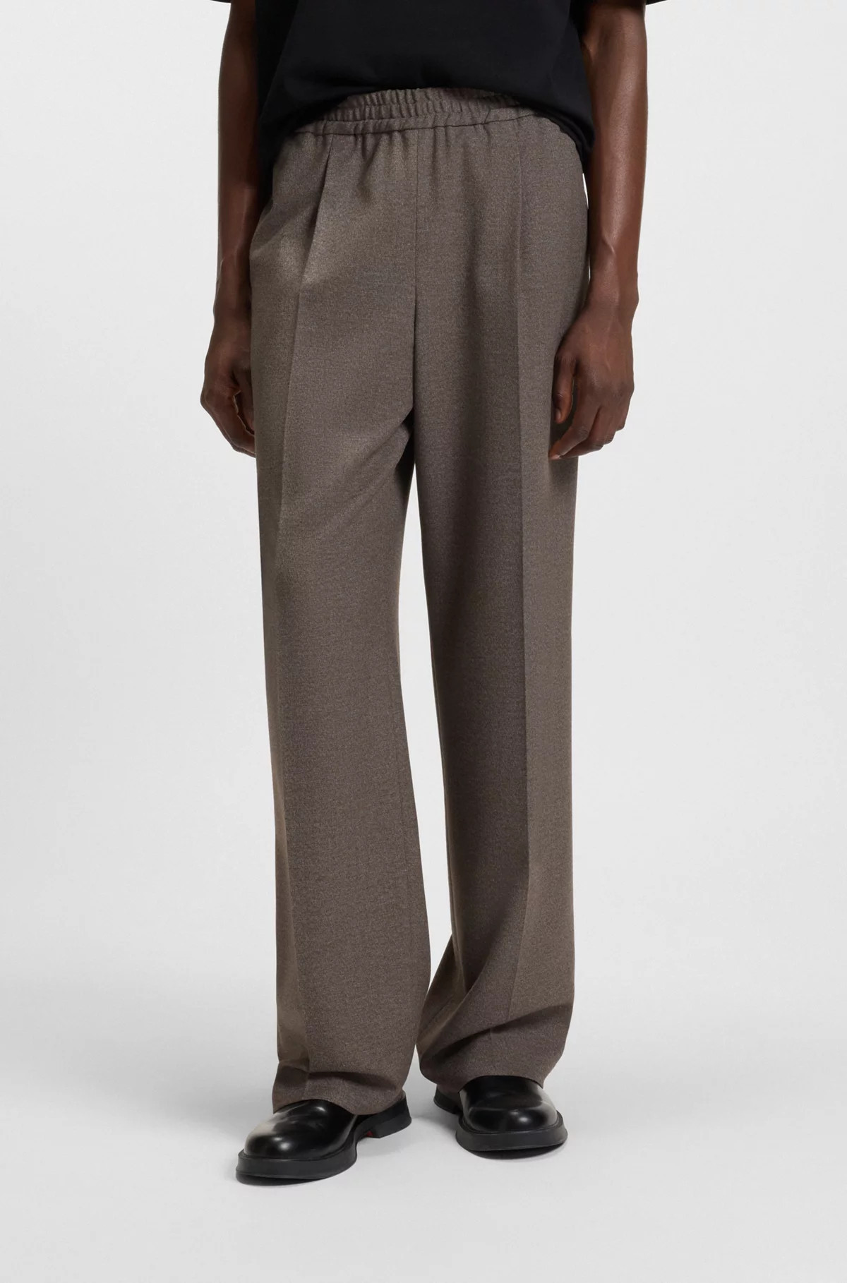 Modern-fit trousers in mouliné stretch twill | Hugo Boss (US)